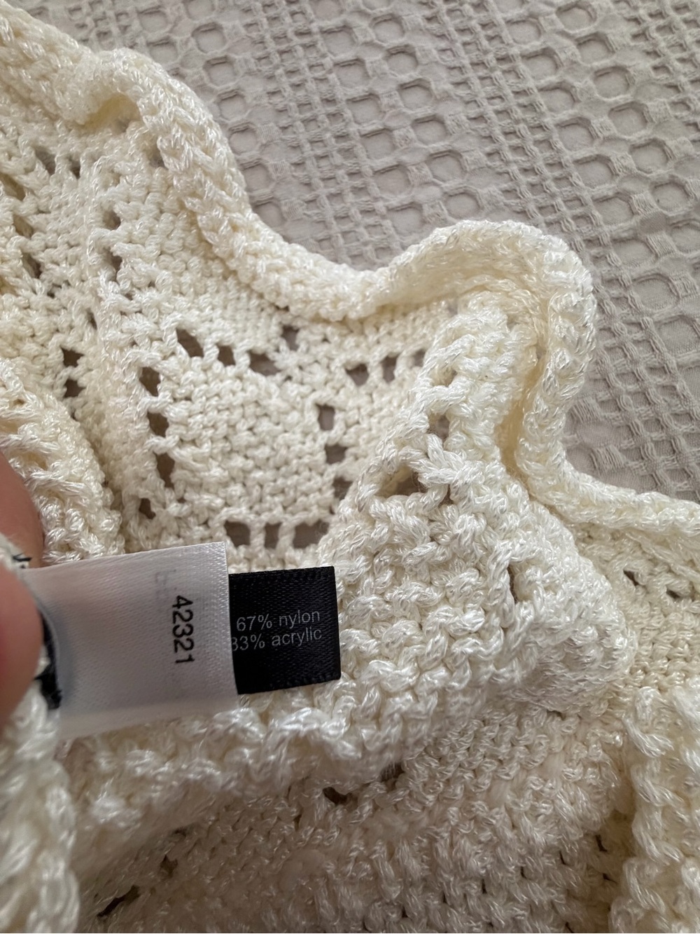 The Limited Y2K Cream Openwork Tie-Front Cardigan S Coquette Fairycore - Picture 9 of 9